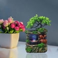 thumbnail image 2 of Fuente de mesa Cascada de roca con luces de colores Regalo de inauguración Estatua decorativa de paisaje acuático para escritorio de meditación , sin niebla estilo G sin Mist Macarena Fuentes de mesa, 2 of 4