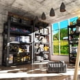 thumbnail image 5 of IKIMI 72"H 5-Tier Metal Garage Shelving, 2500Lbs Heavy Duty Adjustable Garage Storage Shelves for Home, Garage, Basement, 63"H x 31.5"W x 15.75"D, 5 of 6