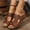 Brown, variant on Sandals for Women Beach Fashion with Arch Support Boho Wedge Heel Open Toe Slip-On Slides Summer Causal Dressy Daily Shoes for Women