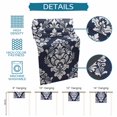 thumbnail image 6 of Navy Blue Boho Table Runner 72 Inches, Vintage Classic Bohemia Flower Textured Bed Runner Dresser Scarves Tabletop for Indoor Outdoor Parties/Ceremony/Banquet, 16" x 72", 6 of 9
