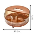 thumbnail image 3 of Organizador de estante de maquillaje cosmético Sunnimix giratorio caja de almacenamiento de cosméticos giratoria multifunción de escritorio para Organizador Champán con tapa Estuche de almacenamiento de cosméticos, 3 of 6