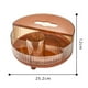 thumbnail image 3 of Organizador de estante de maquillaje cosmético giratorio 360 Hugo Estuche de almacenamiento de cosméticos Champán con tapa, 3 of 6