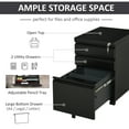 thumbnail image 4 of Vinsetto 3 Drawer Filing Cabinet Steel File Cabinet with Lock and Wheels, 4 of 10