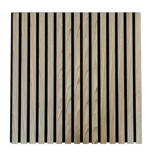 Lambrin Acústico Pino Bronce Panel decorativo Para Muro Tipo Madera 60x60cm 4pz
