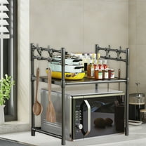 InsCrazy Kitchen Storage Organization Countertop Microwave Thickened Shelf Oven Compartment Shelf Kitchen for Kitchen