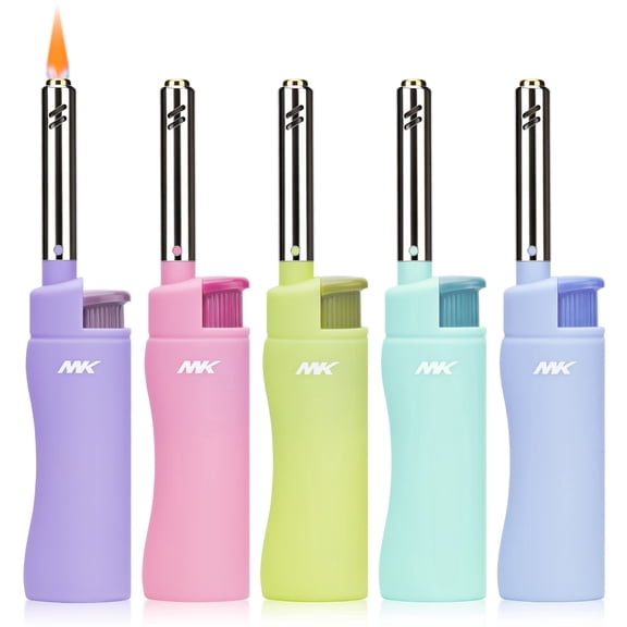 MK Windproof Refillable Candle and Bbq Lighter Multipack (Harmony-5PC)