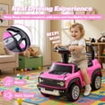 thumbnail image 4 of iYofe Toddler Push Car, Licensed Ford Bronco Raptor Toddlers Ride on Toys with Music, Under Seat Storage, Ages 18+ Months, Pink, 4 of 10