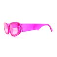 thumbnail image 4 of Womens Mod Narrow Rectangle Inset Lens Retro Sunglasses Fuchsia, 4 of 4