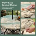 thumbnail image 5 of Vintage Tropical Beach Round Outdoor Tablecloth with Umbrella Hole Zipper, Summer Coastal Palm Tree Ocean Elastic Fitted Table Cover, Waterproof Table Cloth for Patio Picnic Party Fits 45"-54", 5 of 9