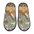 thumbnail image 1 of Fotbe Skeleton Cowboy And Guitar Pantuflas Peludas para Mujer con Estampado, Zapatillas de Peluche, Zapatos de Invierno para Casa, Uso Interior y Exterior-Medium, 1 of 8