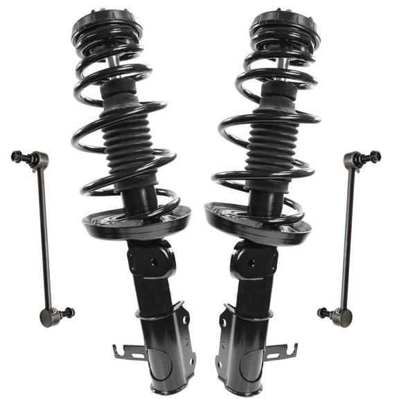 Detroit Axle - 4pc Front Struts Kit for 2012-2015 Chevrolet Volt, 2 Struts with Coil Spring Assembly 2 Sway Bar End Links 2013 2014 Replacement Suspension