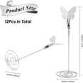 thumbnail image 2 of 12 pc Butterfly Memo Photo Holder Alloy Spiral Card Holder Platinum 42x130mm, 2 of 6