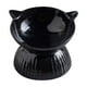 thumbnail image 1 of Comedero elevado para gatos, ajustable, blanco y negro, desmontable, inclinado, antivómito, comedero elevado para mascotas, con punta, de cerámica, para gatos y perros pequeños, 1 of 4