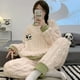 thumbnail image 4 of Pijamas con estampado de dibujos animados para mujer, ropa de dormir informal, conjunto de ropa para el hogar, de punto, de talla M-2XL, para Otoño e Invierno, 4 of 4