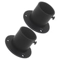 thumbnail image 3 of LEORX 2Pcs Stainless Steel Black Closet Rod Brackets for Wardrobe Rod Support, 3 of 6