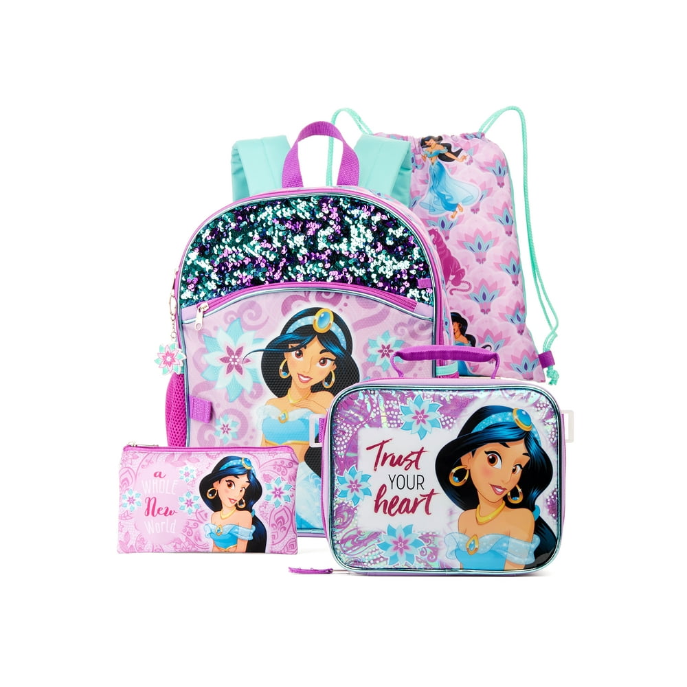 Disney Aladdin Jasmine 5Piece Backpack Set