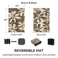 thumbnail image 5 of VUNATE Outdoor Rug Carpet 6'x9' Waterproof Reversible Patio Rug Portable Indoor Outdoor Rug Plastic Straw Rug for Beach RV Camping Garden Picnic Deck Backyard Tropical Porch Decor Brown, 5 of 8