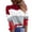 Red, variant on Women's Leopard Printed Patchwork Sweater Long Sleeve Crew Neck Striped Color Block Ribbed Knitted Pullover Top Fall Trendy