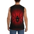 thumbnail image 4 of Goofa Spider on the Web Printed Men's Sleeveless T-Shirt - Athletic Gym Workout Tank Top for Men - Moisture-Wicking, UPF 30+ Quick-Dry Muscle Tee-Medium, 4 of 8