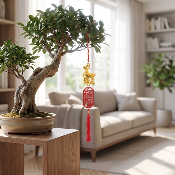 LOLIPPYY Lucky New Year Pendants Golden Chinese Knot Shui Home Decoration