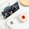 thumbnail image 4 of Cable Organizer Rotating Cable Winder Box Plastic Portable Wire Storage Case Phone Holder, White, 4 of 9