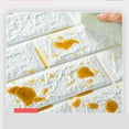 thumbnail image 5 of 30Pcs Self-Adhesive 3D Brick Sticker DIY Waterproof Foam Wallpaper Room Kitchen Roof Ceiling Background Wall Decals-A, 5 of 10