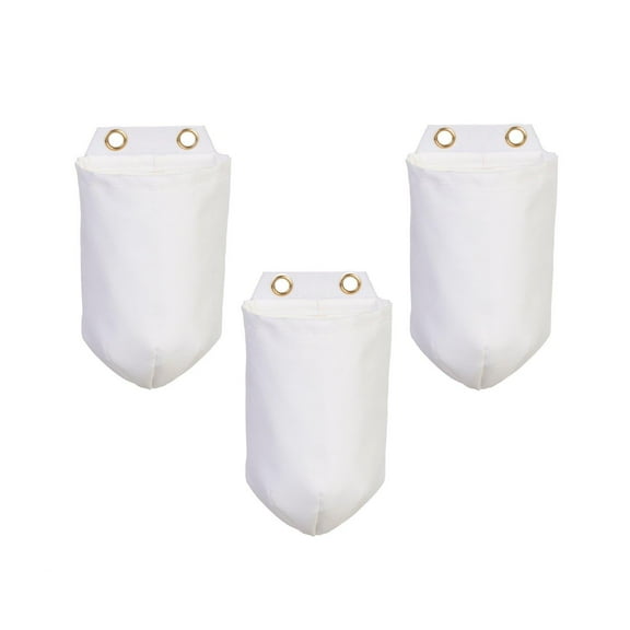 Medium Fabric Wall Pocket Planter, Set of 3, White