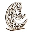 thumbnail image 3 of xiaxaixu Eid Crafts Night Light, Battery Operated 3D Wooden Moon Shaped LED Light Home Table Decor, 3 of 7