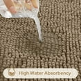 thumbnail image 5 of 3 Pieces Bathroom Rugs, Ultra Soft Non Slip Absorbent Chenille Toilet Bath Mat Set (Taupe), 5 of 6