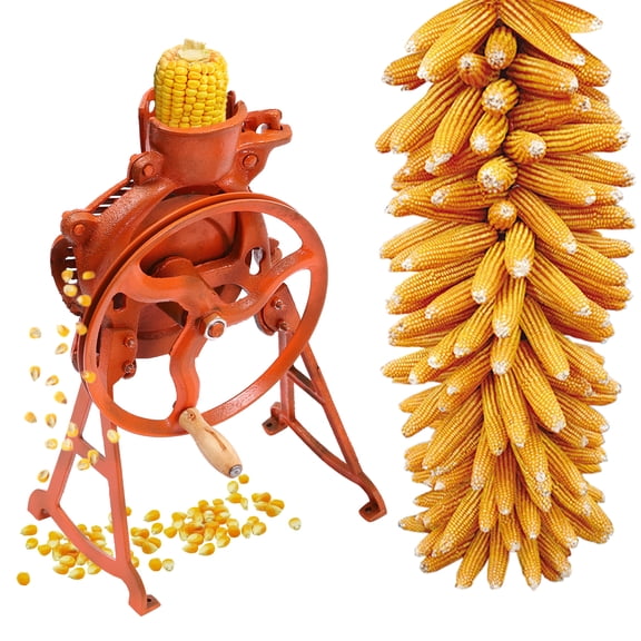 1 PCS Orange Hand Corn Thresher, 2-in-1 Corn Thresher, Corn Cob Sheller, 37*20*44cm/14.56*7.87*17.32in