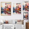 thumbnail image 4 of Designart "The Enchanted Sunrise By The Castle Lake I" Castles Floater Framed Wall Art Prints, 4 of 5