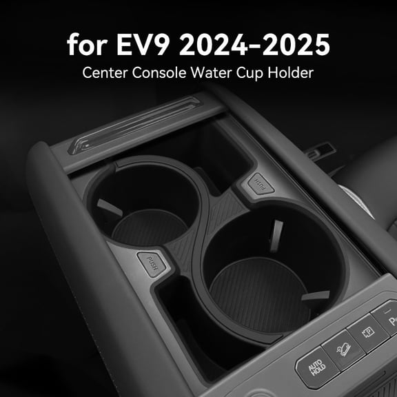 For 2024-2025 Kia EV9 Center Console Cup Holder Inserts Anti-Slip Mats Car Interior Accessories