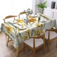 thumbnail image 2 of XMXT Polyester Rectangle Tablecloth, Yellow Floral Pattern Waterproof Table Cloth Home Dinner Decor Table Cover for Holiday Party, 54 x 72 inches, 2 of 9