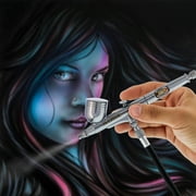 Master Performance G222 Pro Set Master Airbrush with 3 Nozzle Sets (0.2, 0.3 & 0.5mm Needles, Fluid Tips and Air Caps) and Air Hose - Dual-Action Gravity Feed Airbrush 1/3 oz Cup - Spray Art Auto