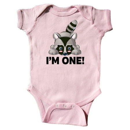 

Inktastic First Birthday Raccoon 1 Year Old Gift Baby Boy or Baby Girl Bodysuit
