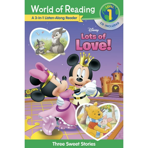 World of Reading World of Reading: Disney's Lots of Love Collection 3-In-1 Listen Along Reader-Level 1: 3 Sweet Stories, (Paperback)