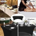 thumbnail image 6 of Uralili Black Fitted Table Cover Elastic Spandex Tablecloth 4 ft Bed Table Clothes, 6 of 8