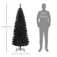 thumbnail image 3 of HOMCOM 6FT Artificial Christmas Tree with Automatic Open for Home Black, 3 of 10