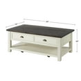 thumbnail image 6 of Martin Svensson Home Monterey 50" Coffee Table, Cream White and Brown, 6 of 10