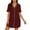 Dresses-536Navy, variant on Gamivast Shirt Dresses for Women Short Sleeve V-Neck Button Down Mini Dress With Pocket Loose Fit Casual Style Ruffle Sleeve House Dress Sleepwear Wear