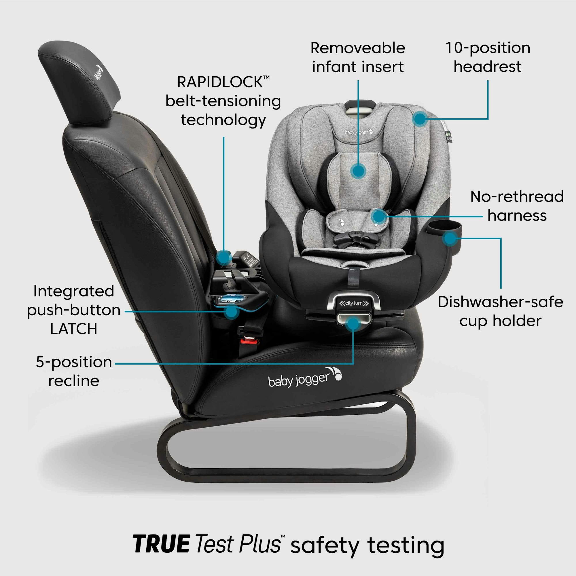 Baby Jogger city turn Rotating Convertible Car Seat, Dune
