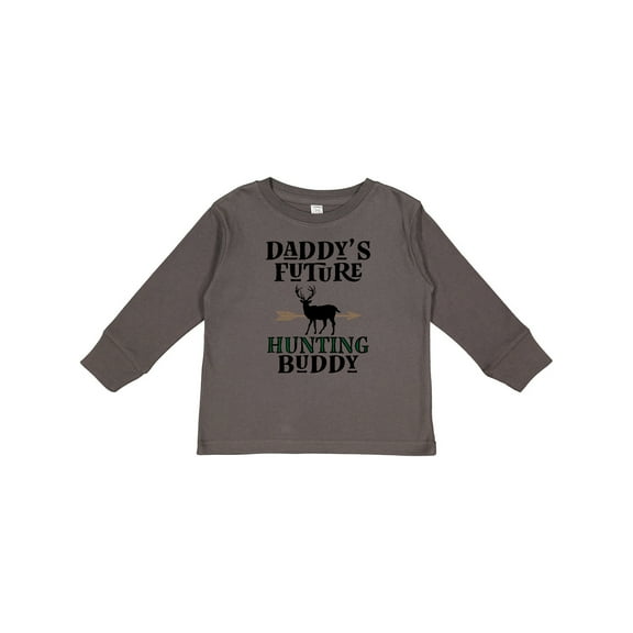 Inktastic Daddy Future Hunting Buddy Boys or Girls Long Sleeve Toddler T-Shirt