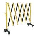 thumbnail image 6 of Mobile Barricade Gate with Casters, Aluminium Metal Portable Expansion Flexible Fence Barricade Outdoor Safety Barrier 10.5*3.38 ft Yellow, 6 of 9