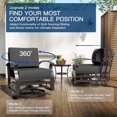 thumbnail image 4 of Gotland Ensemble de Conversation de 3 Pcs avec Chaises Berçantes Pivotantes en Aluminium - Mobilier d'Extérieur Résistant aux Intempéries pour Patio, Jardin et Terrasse Arrière, Balcon (Noir), 4 of 7