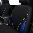 thumbnail image 3 of Flying Banner Car Seat Covers Front Rear Full Set Protectors Auto Interior Car Accessories Rear Bench Split 40/60 50/50 60/40 Piping Sporty Blue Black, 3 of 6