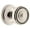 Polished Nickel, variant on Grandeur 898445 Soleil Solid Brass Non-Turning Two-Sided Dummy Door Knob Set - Grey