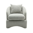 thumbnail image 3 of Modern Accent Chair, Fabric Upholstered Single Sofa Chair Comfy Leisure Chair for Living Room Bedroom, Light Grey, 3 of 7
