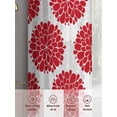 thumbnail image 6 of Abstract Dahlia Sheer Curtains 63 Inches Long 2 Panels Vintage Farmhouse Red Country Classic Light Filtering Semi Sheer Window Curtains Drapes for Bedroom Living Room 52"x63", 6 of 7