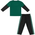 thumbnail image 2 of Toddler Colosseum Green/Black Michigan State Spartans Long Sleeve T-Shirt & Pants Set, 2 of 2