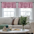 thumbnail image 5 of LALILO Kitchen Curtain Valance Vintage Bohemian Floral Rod Pocket Window Curtain 52"x 18" Set of 2, 5 of 7